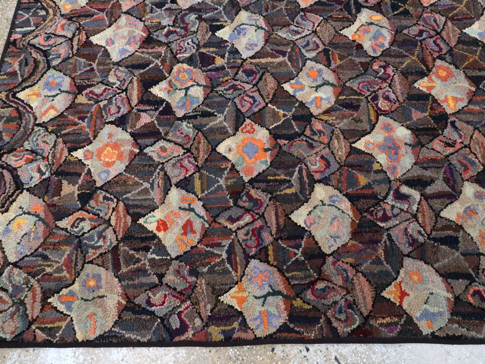 Antique American Hook Rug, No.21719 - Gss