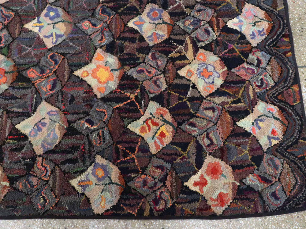 Antique American Hook Rug, No.21719 - Gss
