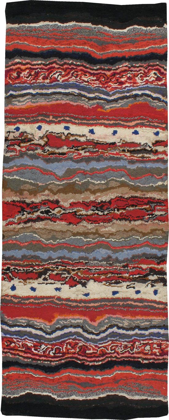 Antique American Hook Rug, No.21721 - Gss