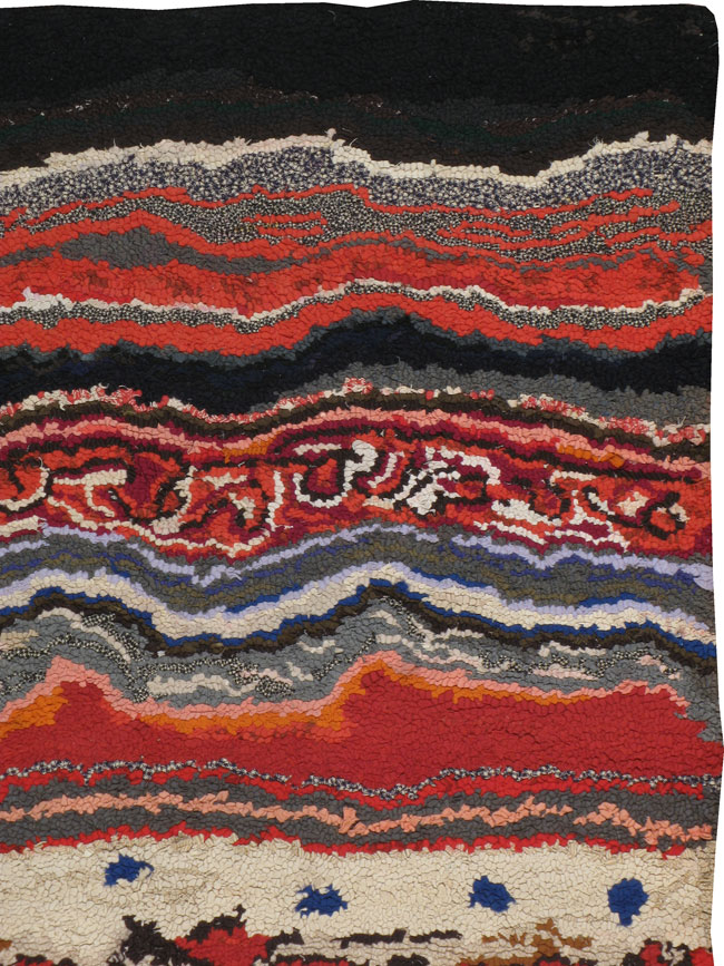 Antique American Hook Rug, No.21721 - Gss