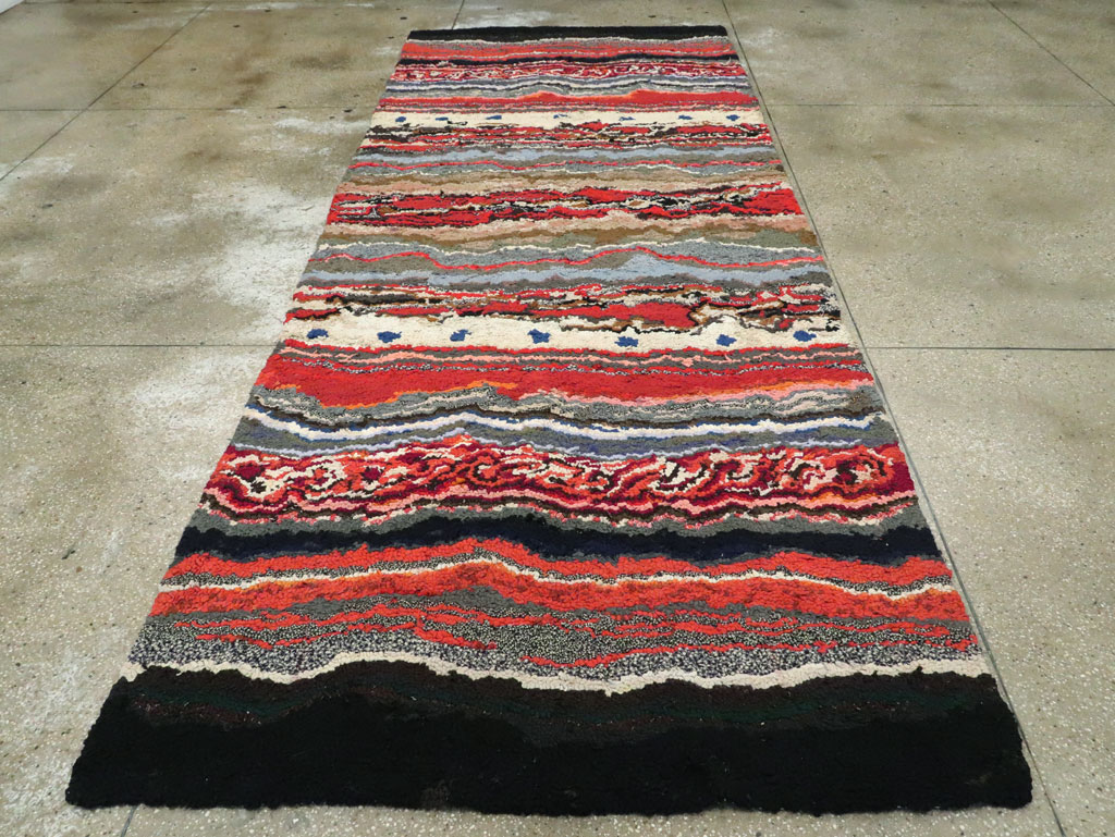Antique American Hook Rug, No.21721 - Gss