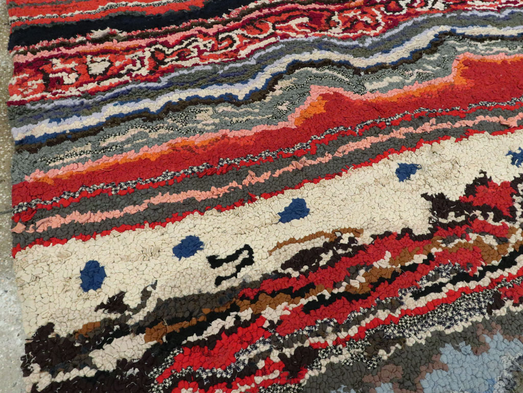 Antique American Hook Rug, No.21721 - Gss