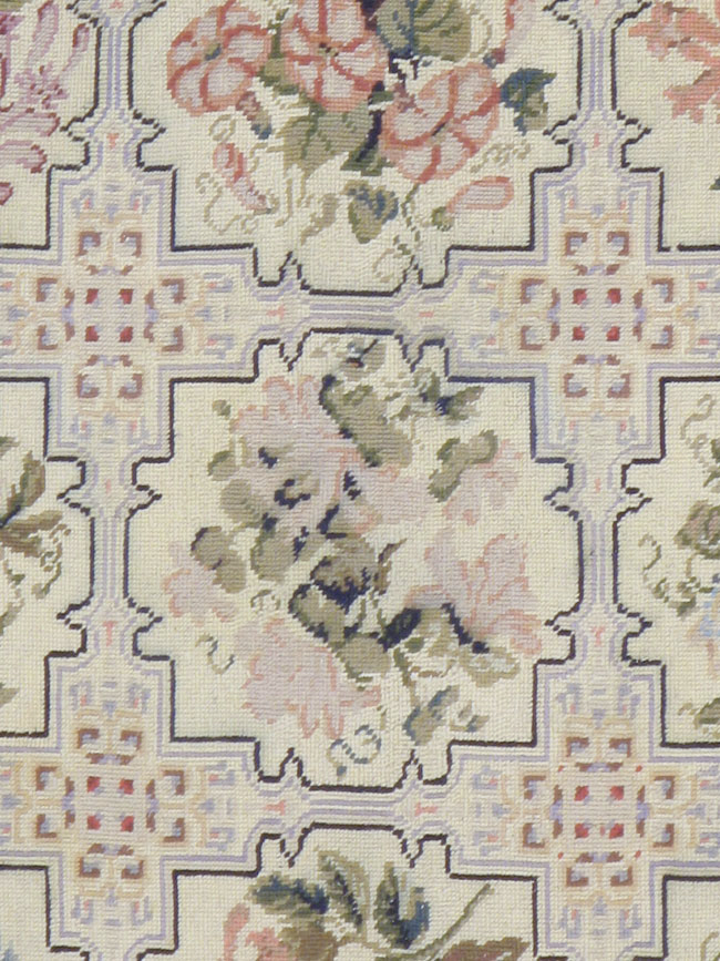 Antique English Needle-Point Carpet, No.21722 - Gss