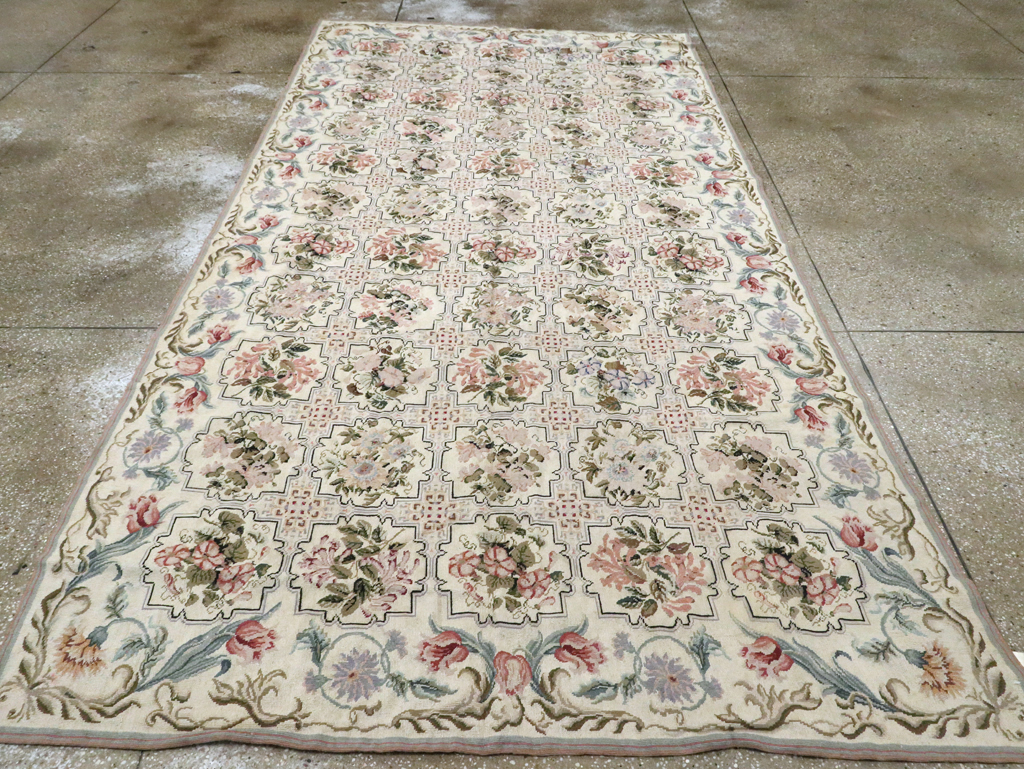Antique English Needle-Point Carpet, No.21722 - Gss
