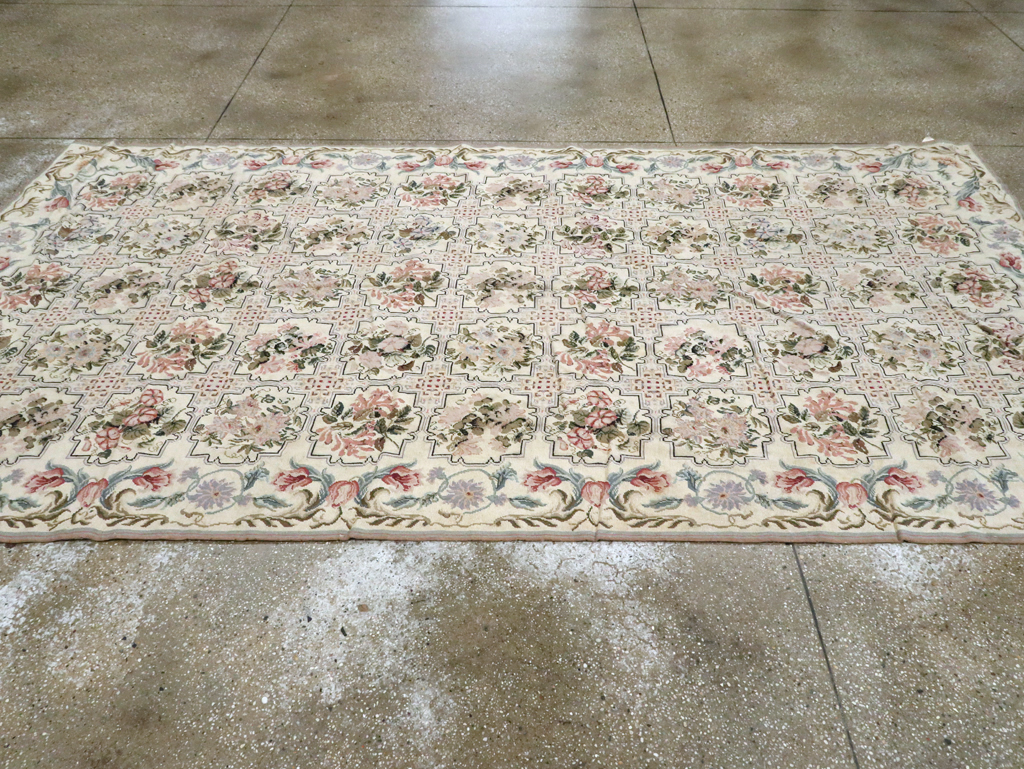 Antique English Needle-Point Carpet, No.21722 - Gss