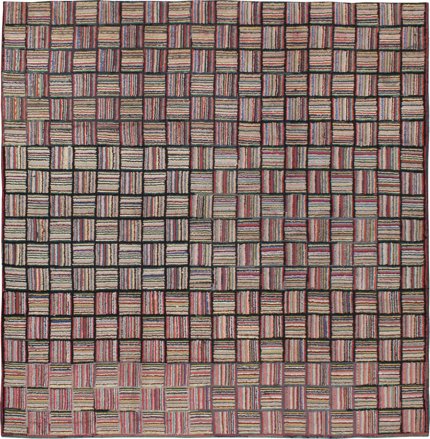 Antique American Hook Rug, No.21723 - Gss