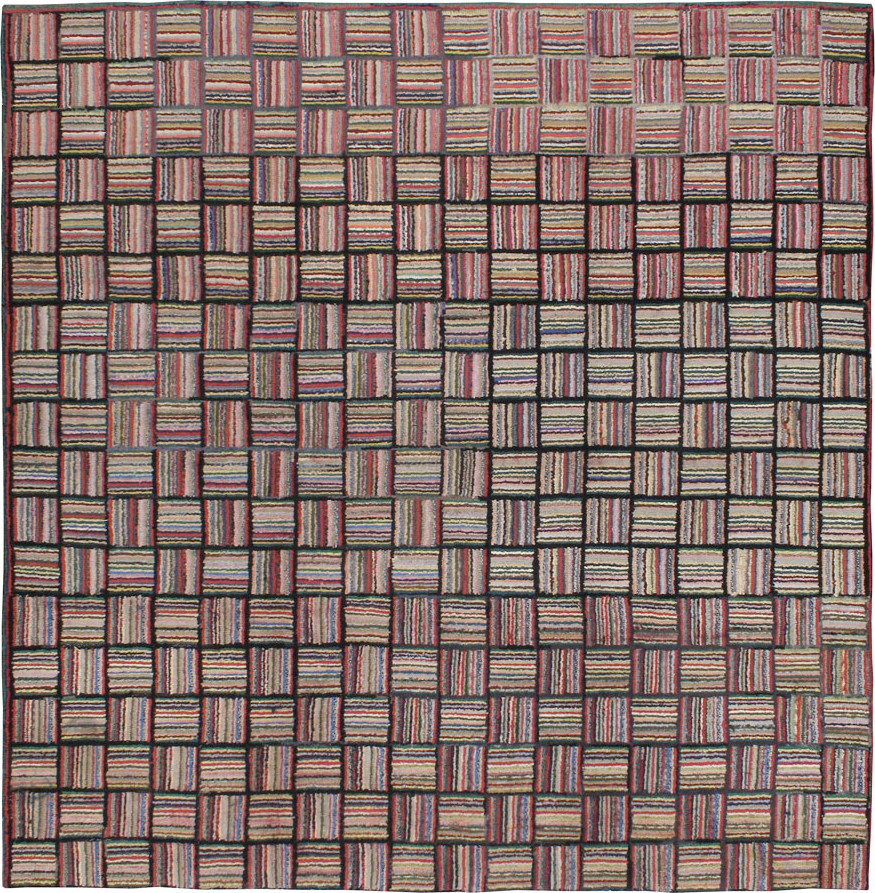 Antique American Hook Rug, No.21723 - Gss