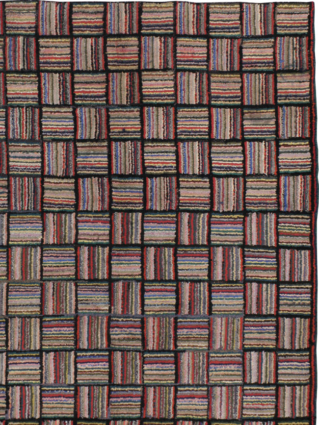 Antique American Hook Rug, No.21723 - Gss