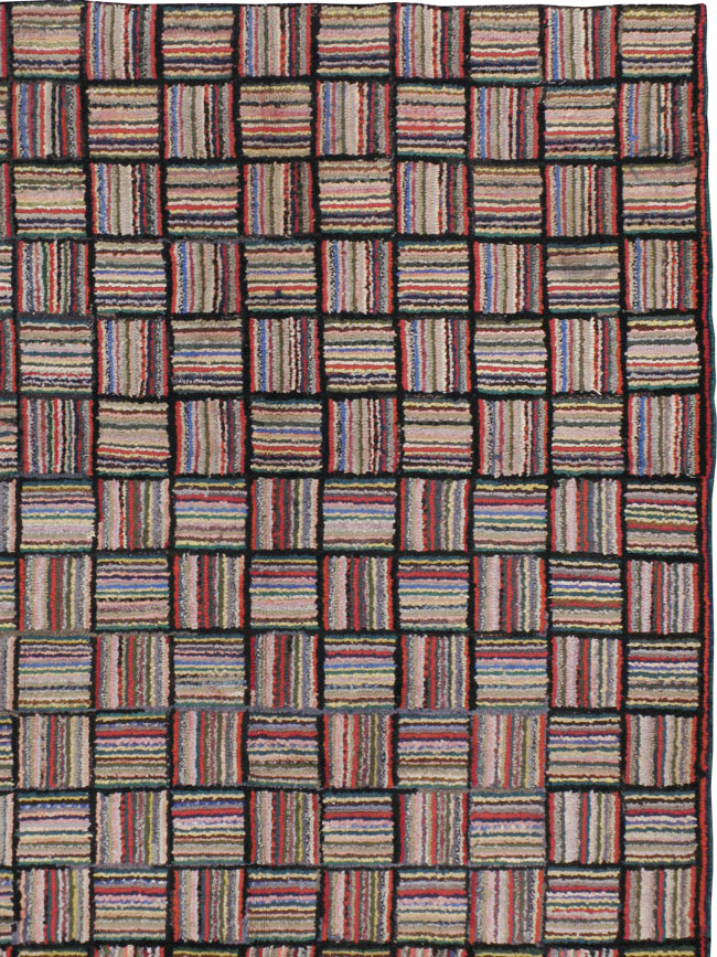 Antique American Hook Rug, No.21723 - Gss