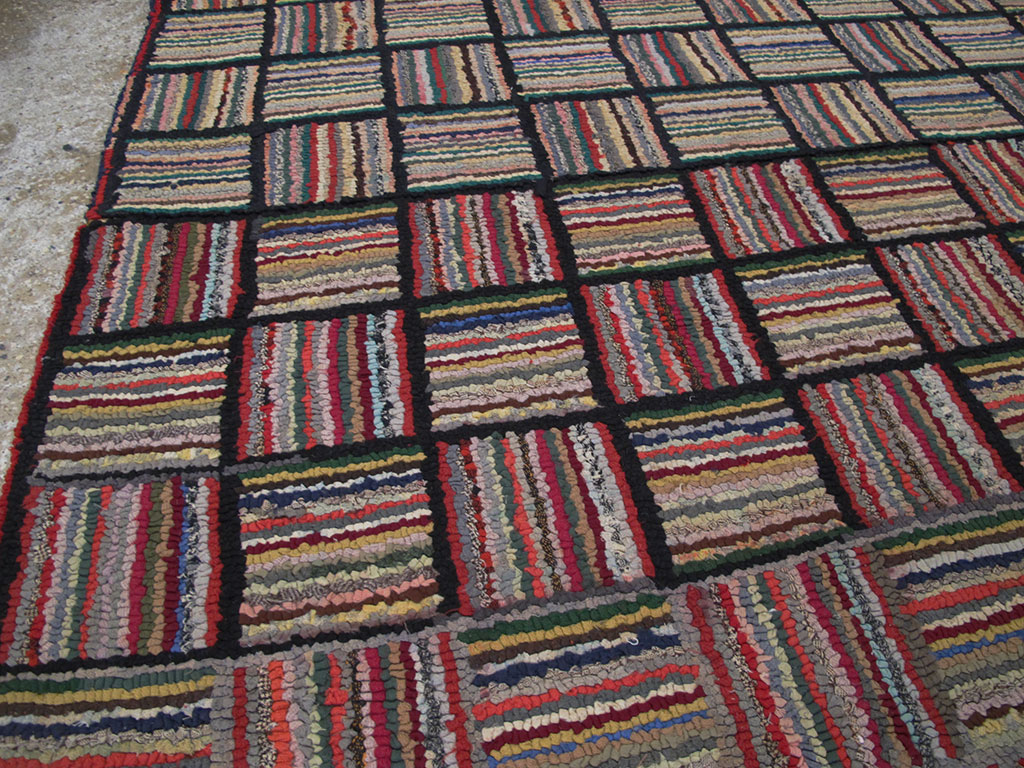Antique American Hook Rug, No.21723 - Gss