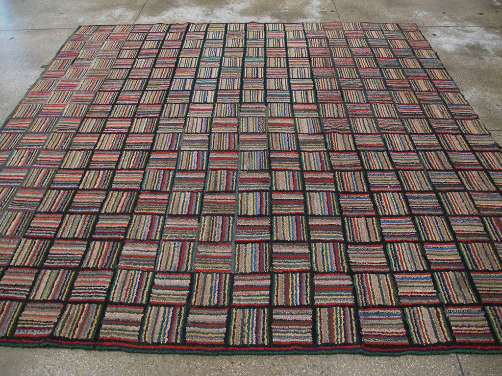 Antique American Hook Rug, No.21723 - Gss