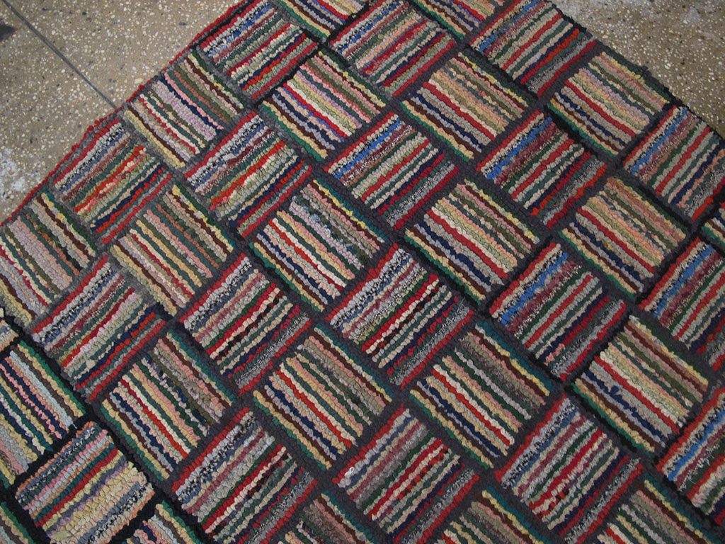 Antique American Hook Rug, No.21723 - Gss
