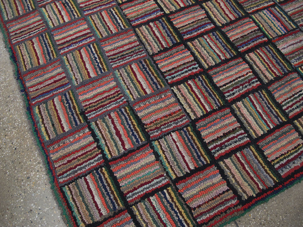 Antique American Hook Rug, No.21723 - Gss