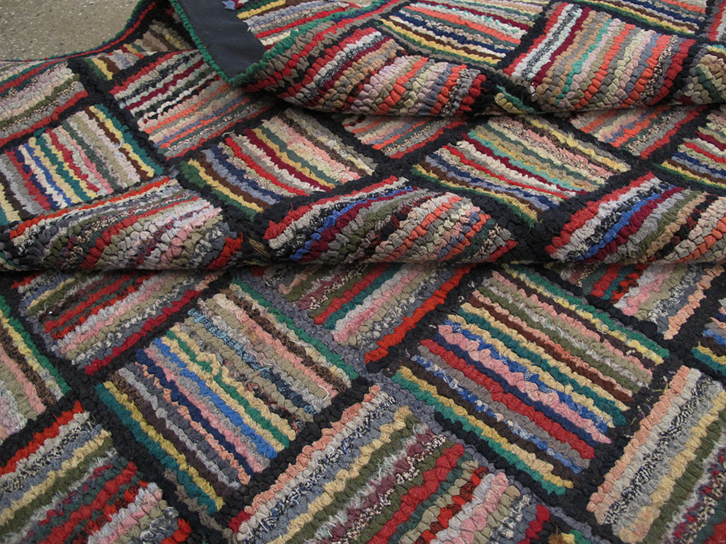 Antique American Hook Rug, No.21723 - Gss