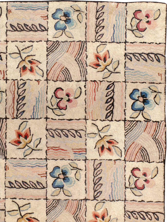 Antique American Hook Rug, No.21730 - Gss