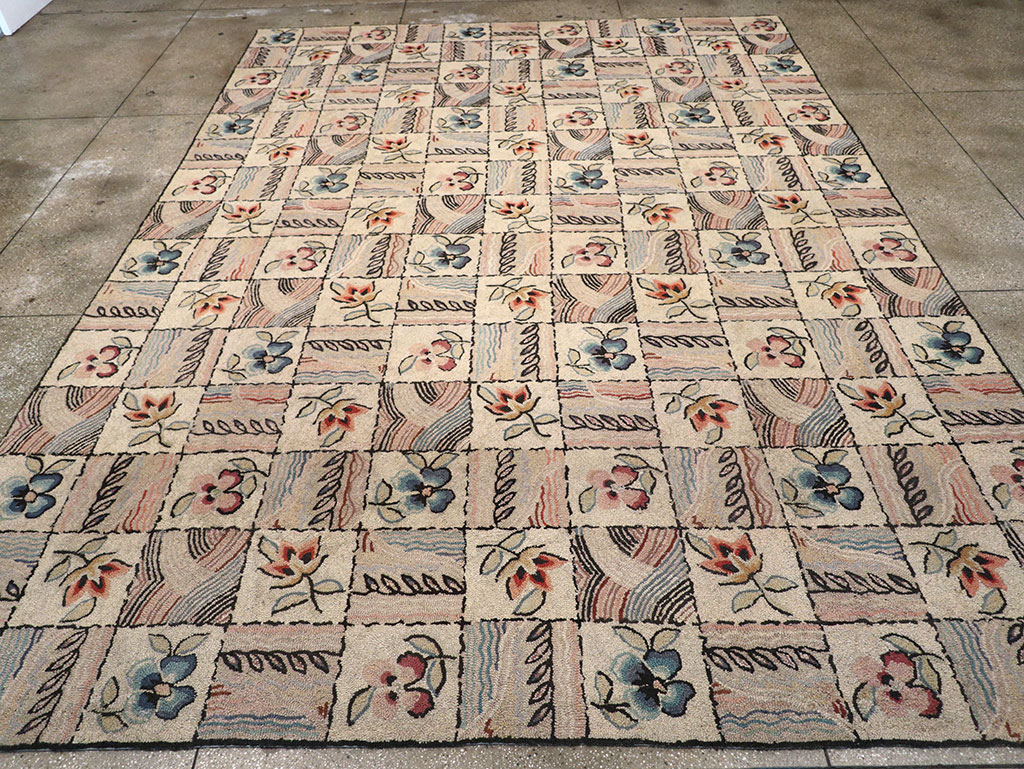 Antique American Hook Rug, No.21730 - Gss