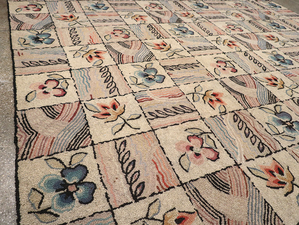 Antique American Hook Rug, No.21730 - Gss