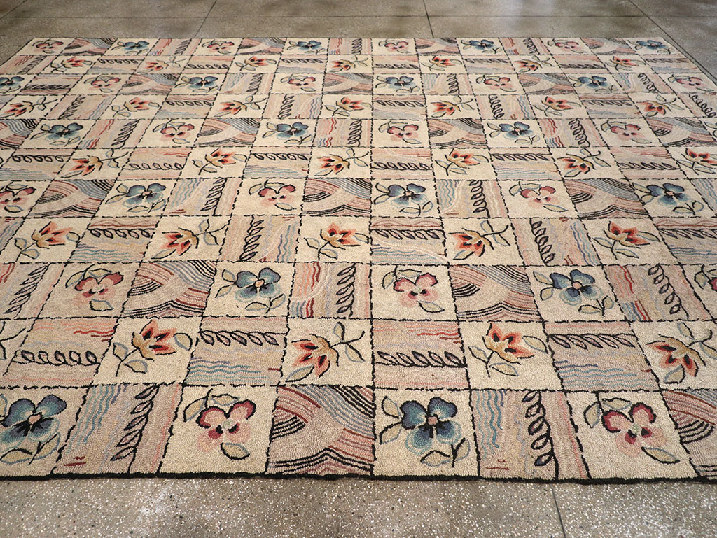 Antique American Hook Rug, No.21730 - Gss
