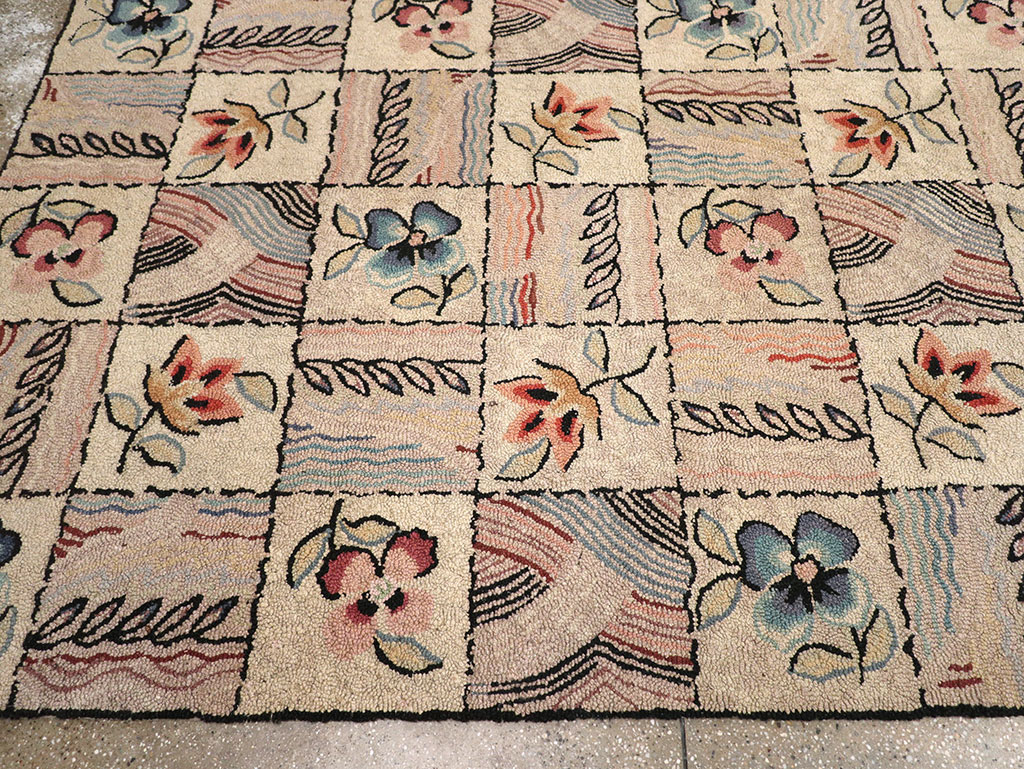 Antique American Hook Rug, No.21730 - Gss