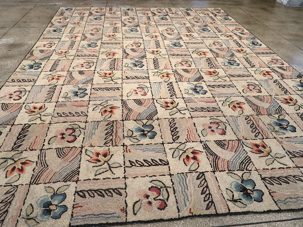Antique American Hook Rug, No.21730 - Gss