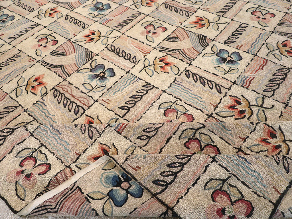 Antique American Hook Rug, No.21730 - Gss