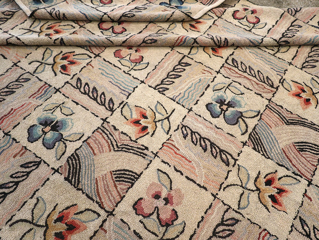 Antique American Hook Rug, No.21730 - Gss