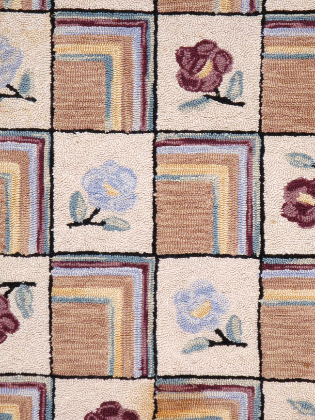 Vintage American Hook Rug, No.21736 - Gss