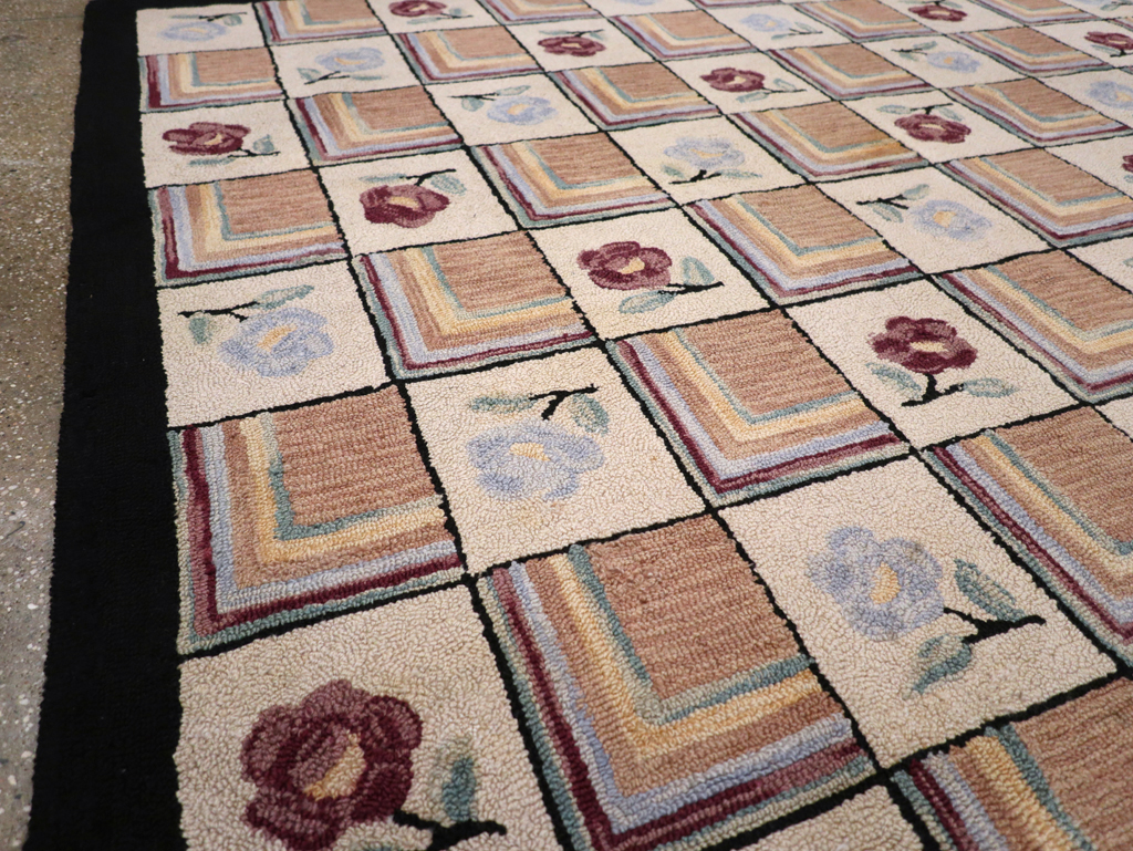Vintage American Hook Rug, No.21736 - Gss
