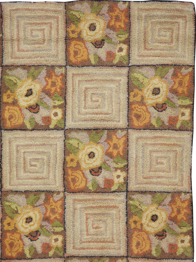 Antique American Hook Rug, No.21740 - Gss