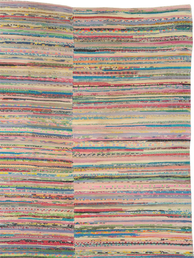 Vintage American Rag Rug, No.21743 - Gss