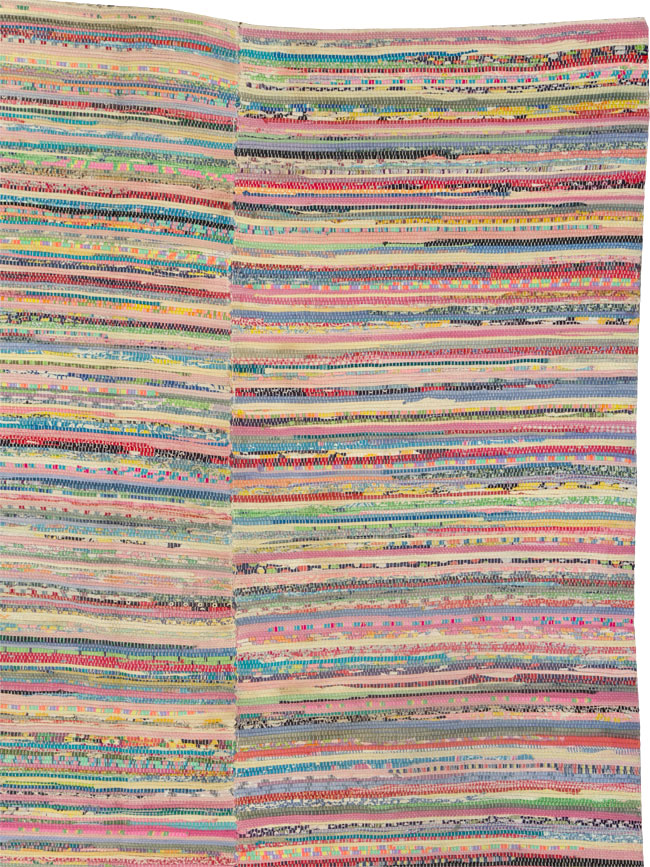 Vintage American Rag Rug, No.21743 - Gss