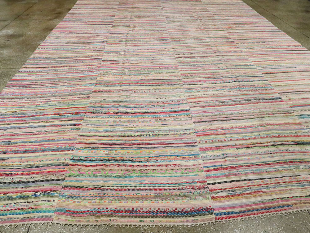Vintage American Rag Rug, No.21743 - Gss