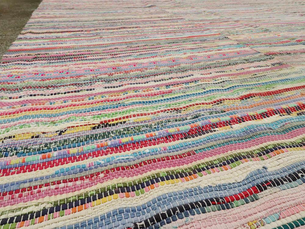 Vintage American Rag Rug, No.21743 - Gss