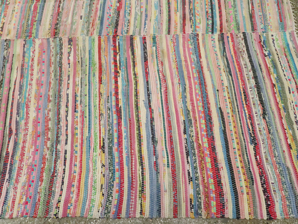 Vintage American Rag Rug, No.21743 - Gss