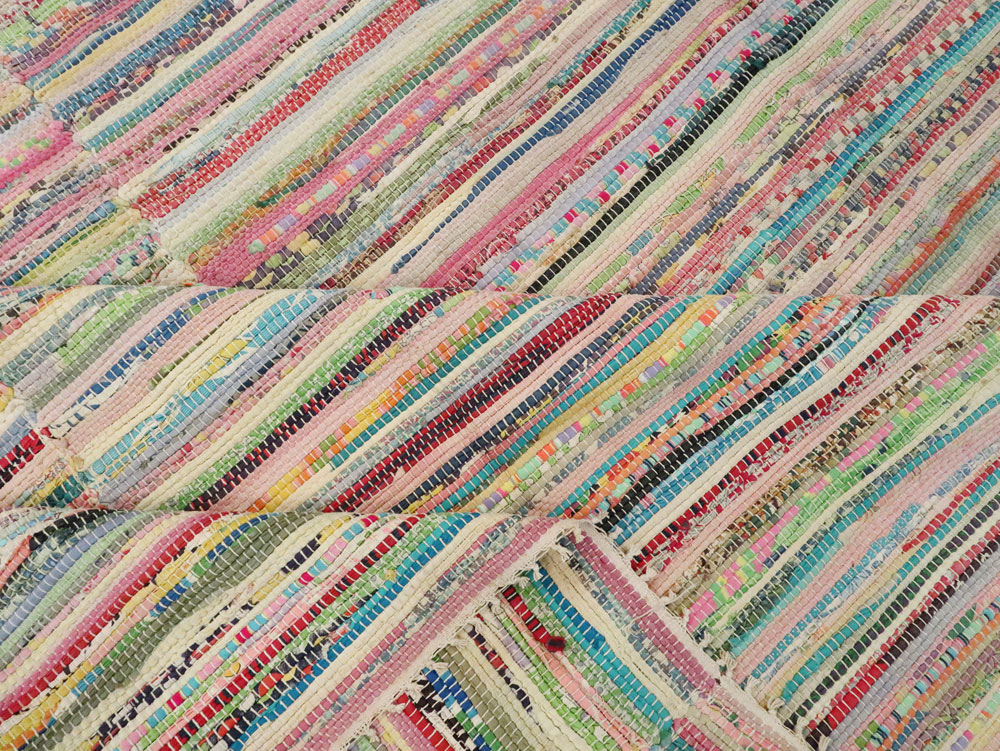 Vintage American Rag Rug, No.21743 - Gss