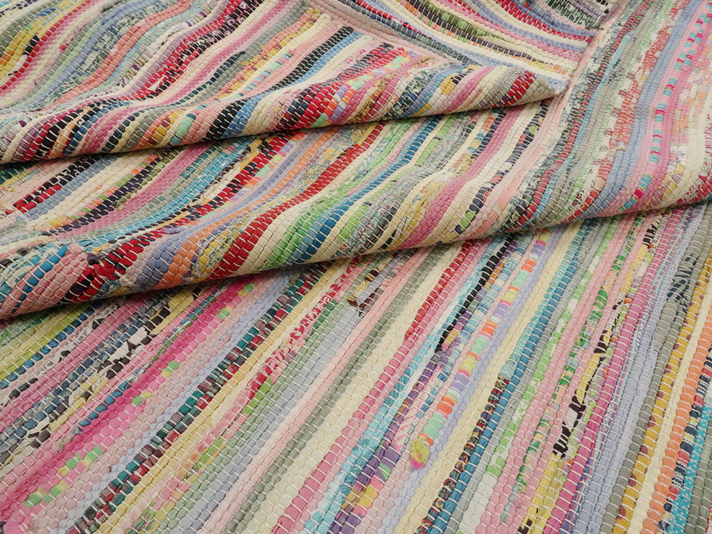 Vintage American Rag Rug, No.21743 - Gss