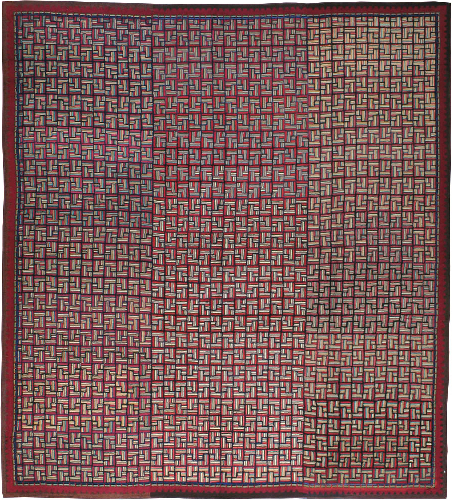 Antique American Hook Rug, No.21744 - Gss