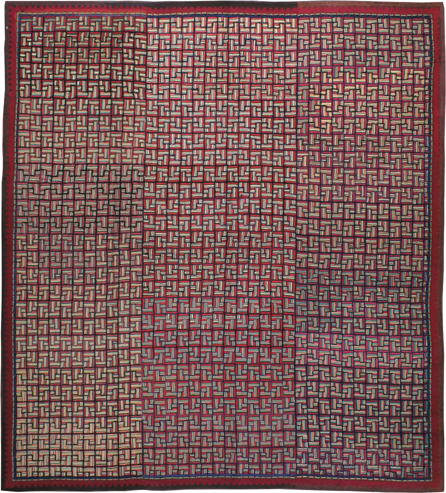 Antique American Hook Rug, No.21744 - Gss