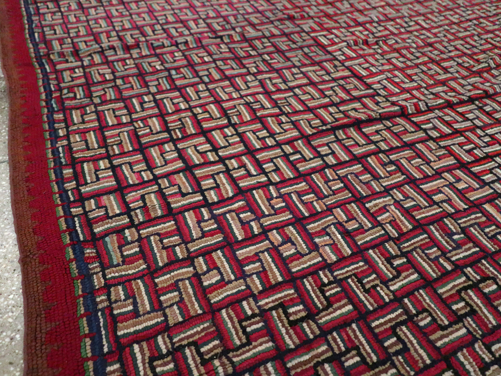 Antique American Hook Rug, No.21744 - Gss