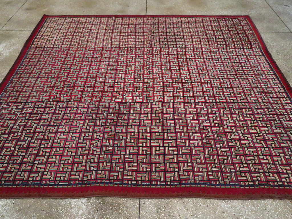 Antique American Hook Rug, No.21744 - Gss