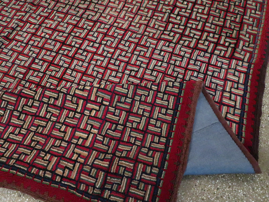 Antique American Hook Rug, No.21744 - Gss