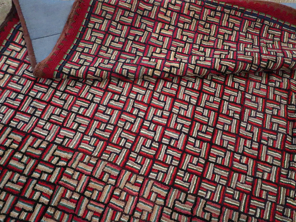 Antique American Hook Rug, No.21744 - Gss