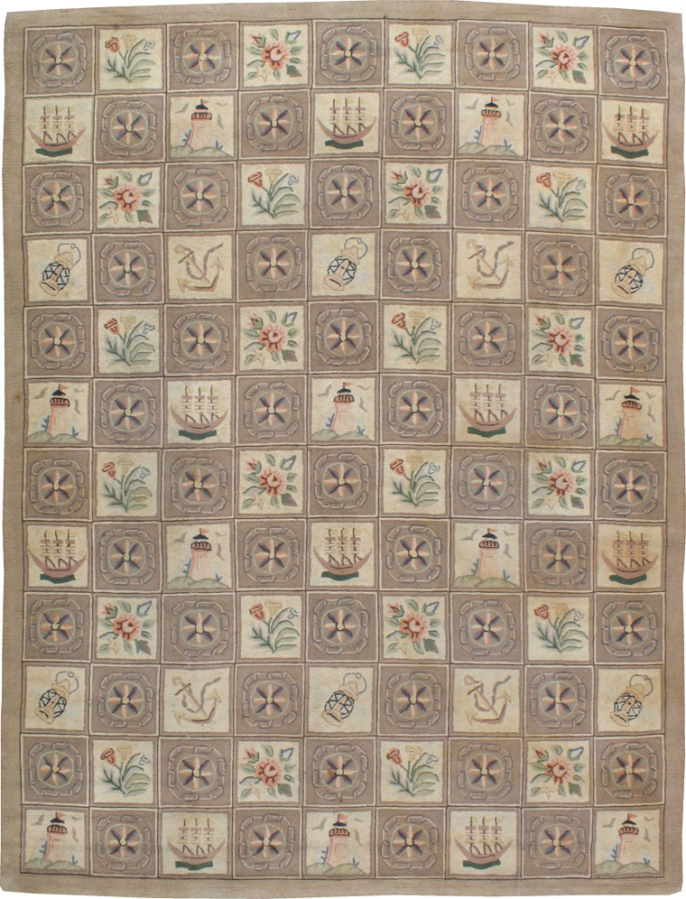 Antique American Hook Rug, No.21746 - Gss