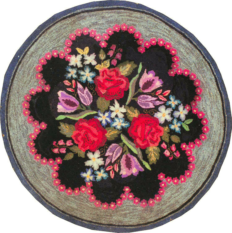 Antique American Hook Rug, No.21750 - Gss