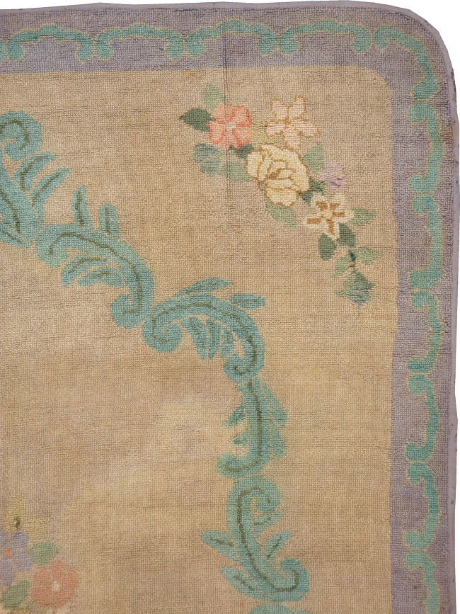 Vintage American Hooked Accent Rug, No.21754 - Gss
