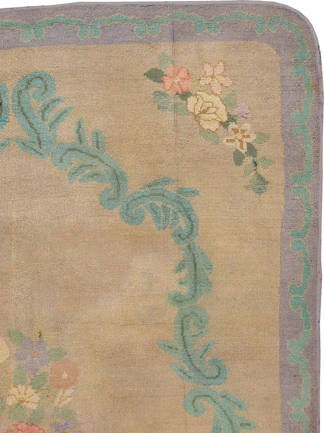 Vintage American Hooked Accent Rug, No.21754 - Gss