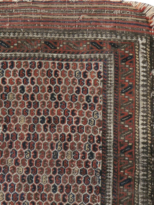 Antique Persian Baluch Distressed Rug, No.21760 - Gss