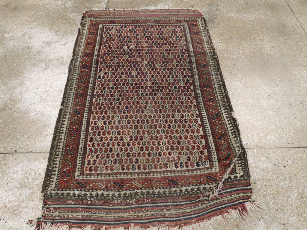 Antique Persian Baluch Distressed Rug, No.21760 - Gss