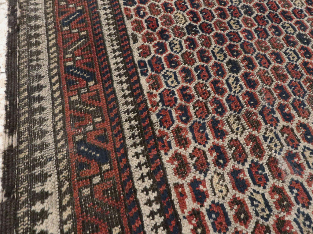 Antique Persian Baluch Distressed Rug, No.21760 - Gss