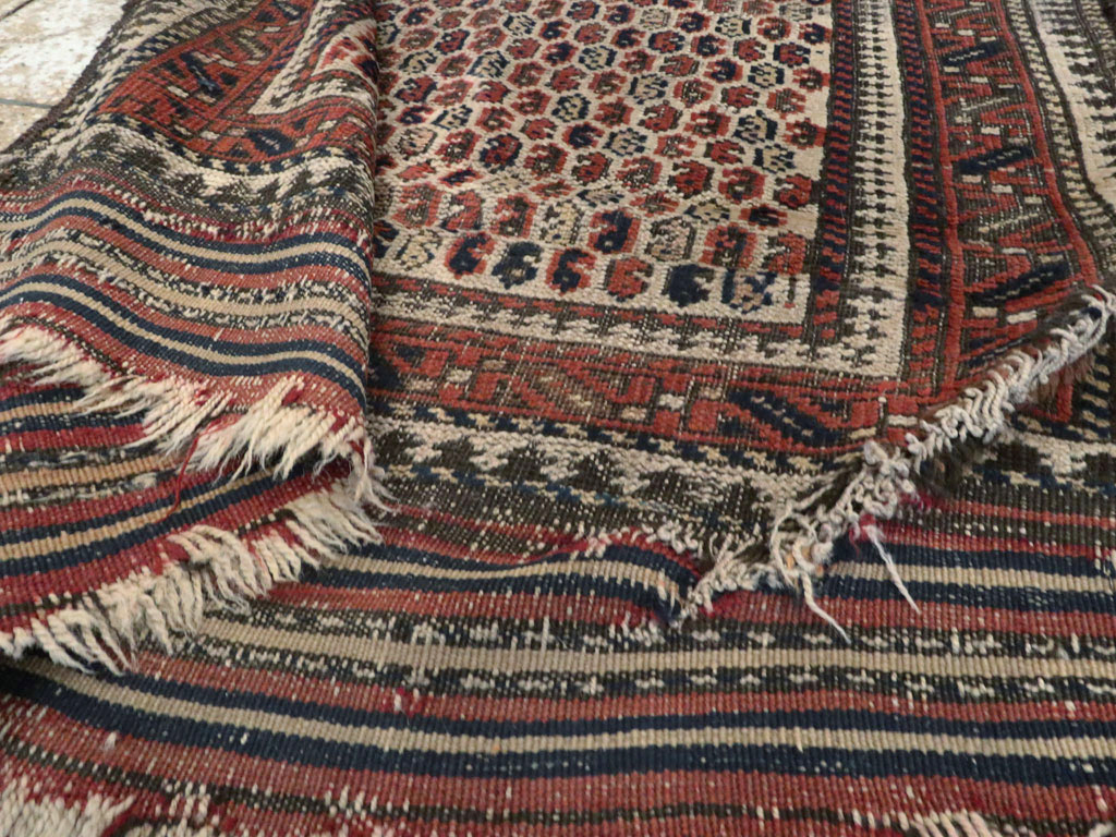 Antique Persian Baluch Distressed Rug, No.21760 - Gss